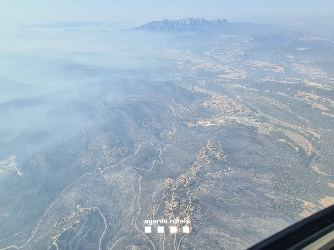El incendio del Pont de Vilomara (Barcelona) ha afectado más de 1.656,94 hectáreas a las 12 horas de este lunes, 18 de julio de 2022