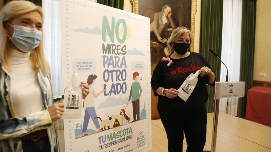 Por la izquierda, Salomé Díaz Toral y Carmen Saras, esta mañana en el Ayuntamiento durante la presentación de la campaña.