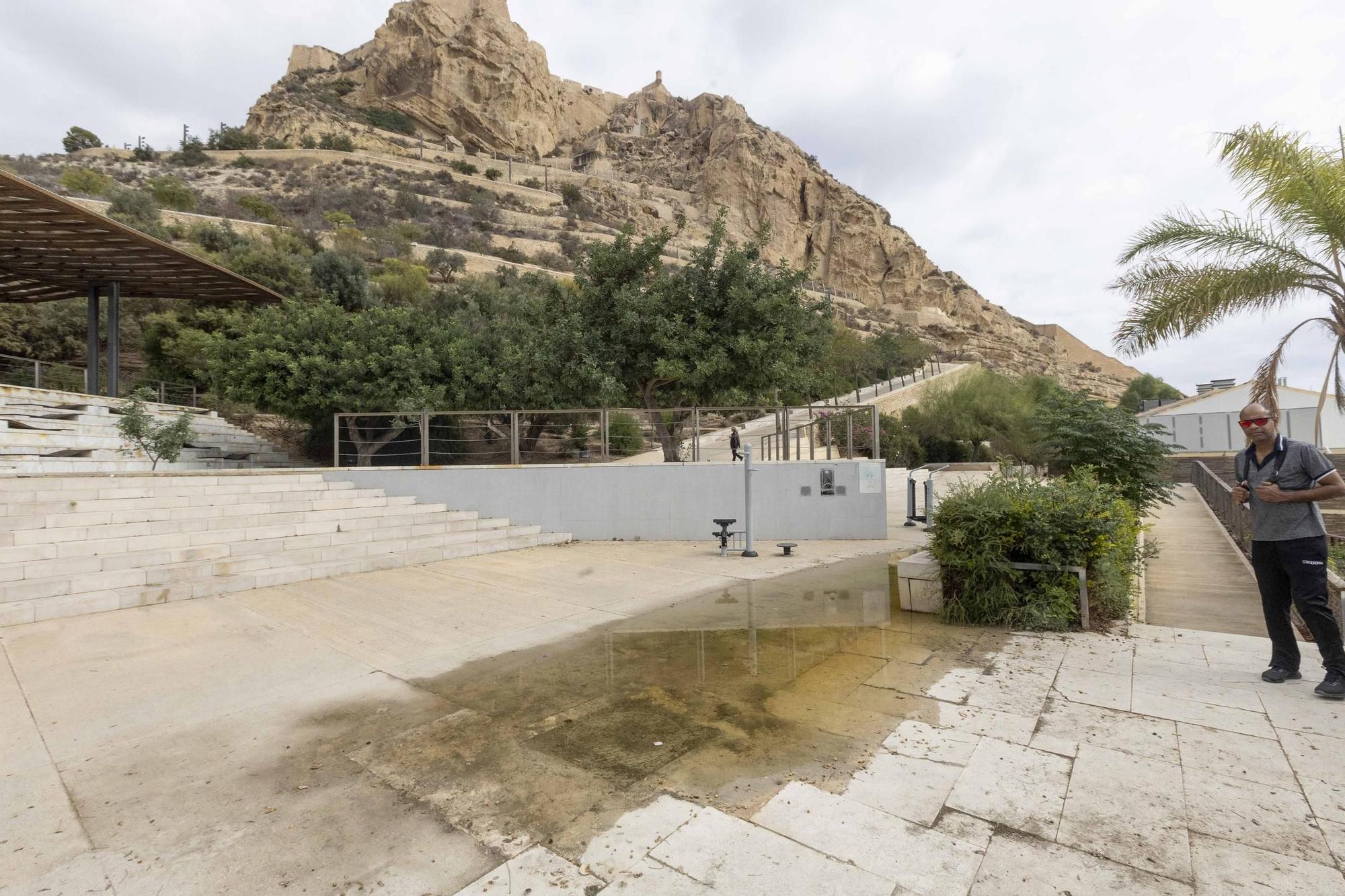 Mal estado y suciedad en el parque de la Ereta en Alicante
