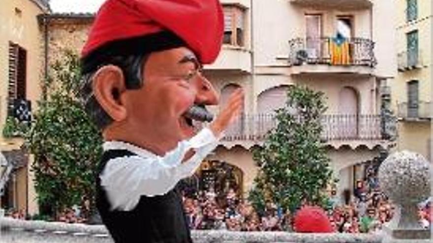 El nou capgròs de la Colla Gegantera, durant els actes de Festa Major.