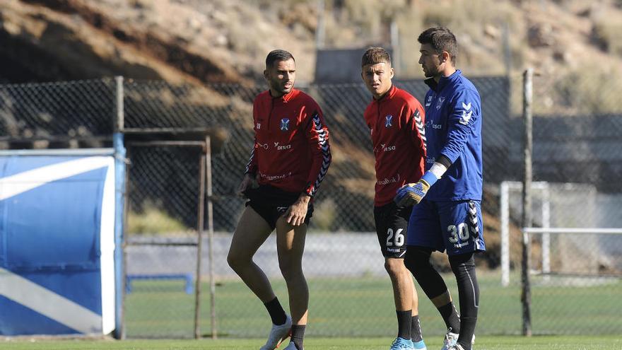 Elliot, Jorge y Otaño, en la sesión preparatoria de ayer.