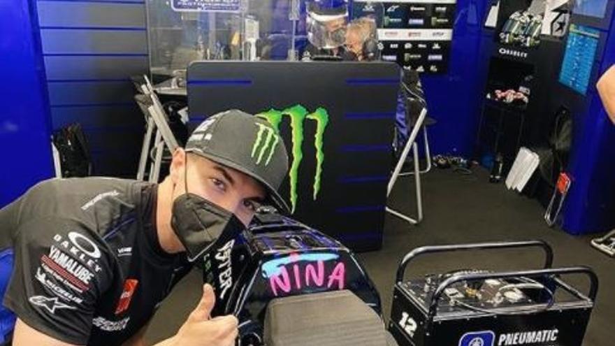 Viñales decora la seva moto amb el nom de la seva filla &quot;Nina&quot;