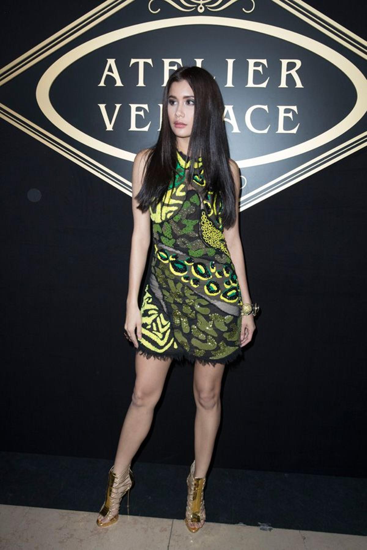 Praya Lundberg en el desfile Atelier Versace Otoño/Invierno 2016-2017