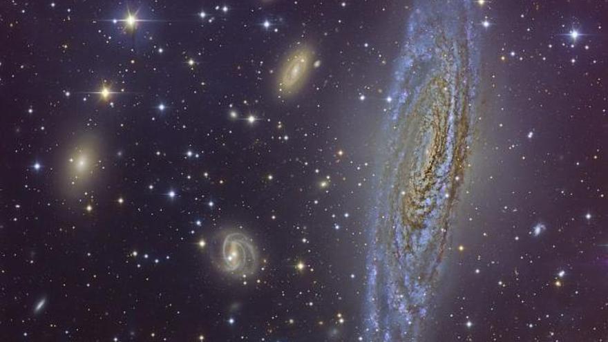 Imagen de la galaxia situada en la constelación de Pegaso a cincuenta millones de años-luz, fotografiada por el astrónomo del Observatorio de la Universitat de Val ncia Vicent Peris.