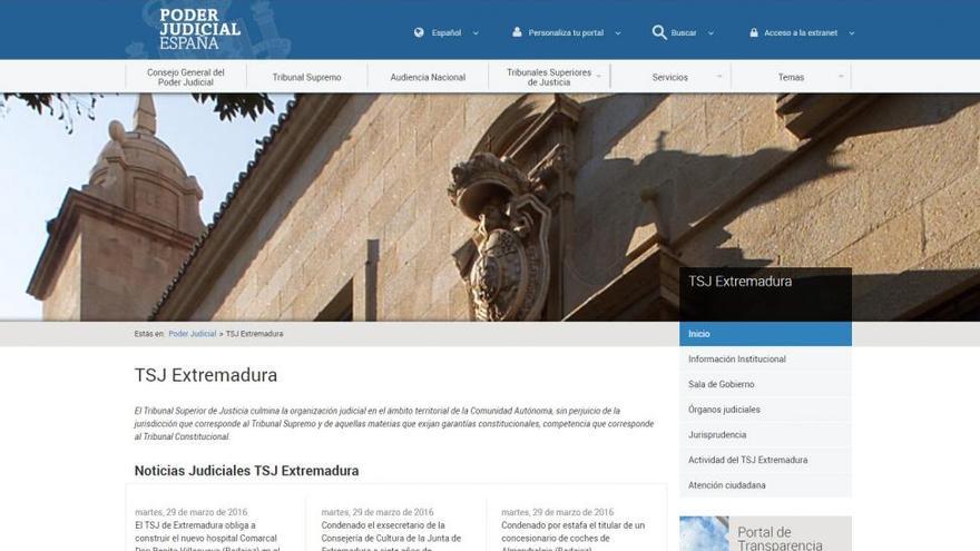 El Tribunal Superior de Justicia de Extremadura pone en marcha su portal de transparencia