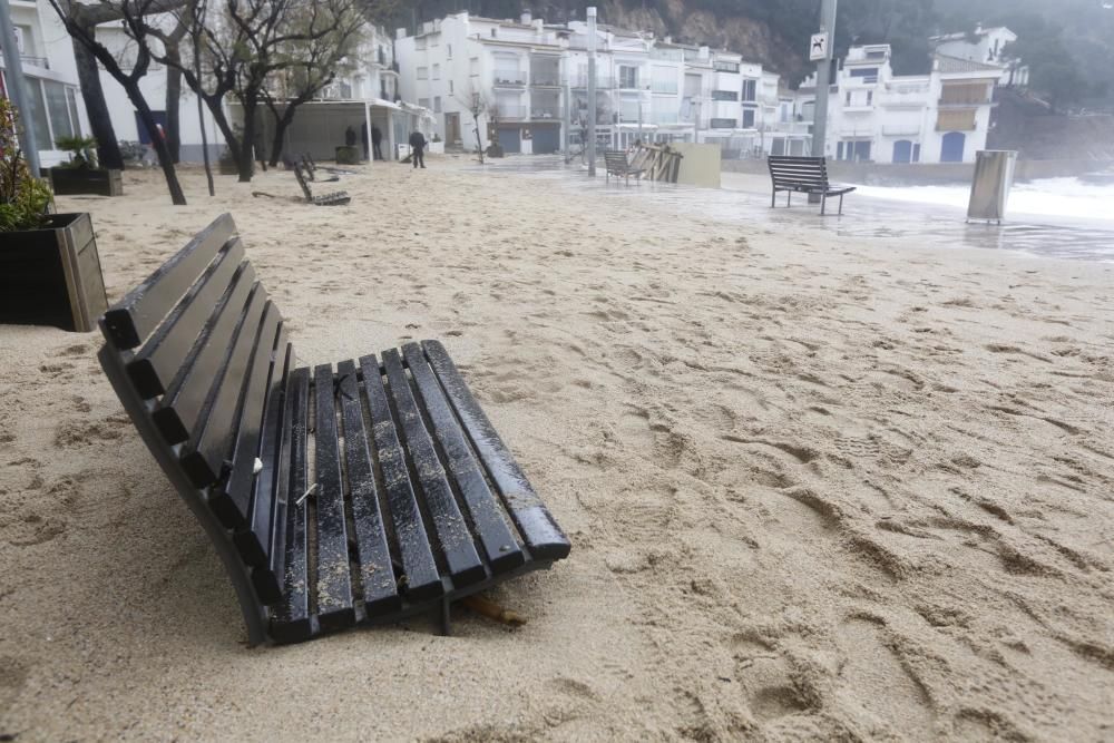 Afectacions del temporal a Tamariu