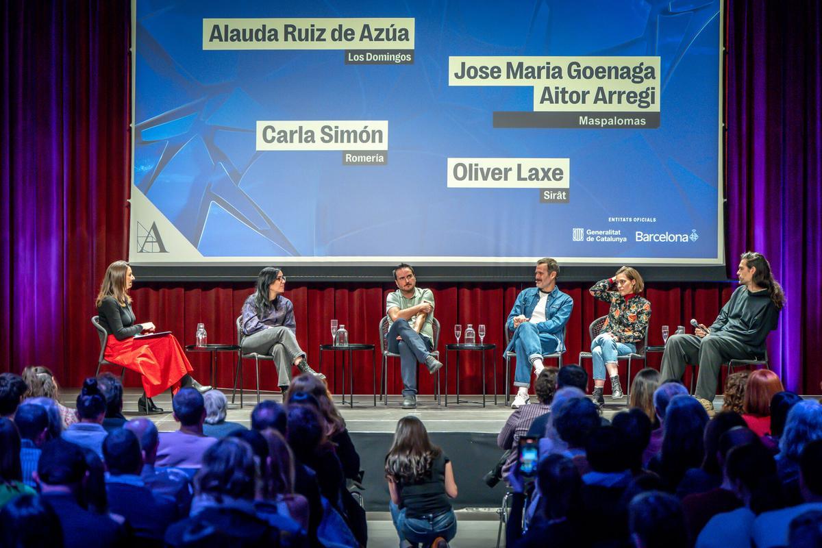 Alauda Ruiz de Azua, Jose Maria Goenaga, Aitor Arregi, Carla Simón y Oliver Laxe en el Museu d'Història de Barcelona