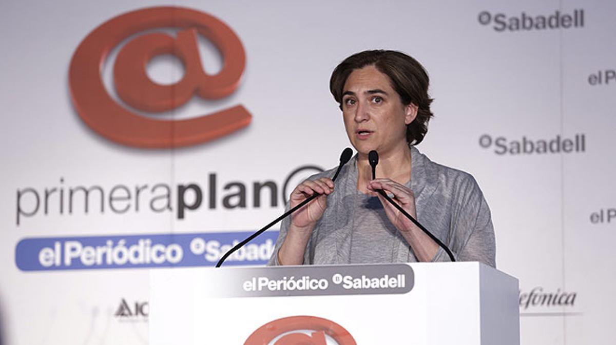 Ada Colau, alcaldable de Barcelona en Comú, participa en el fòrum de debat Primera Plana.