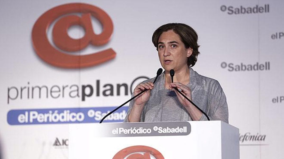 Ada Colau, alcaldable de Barcelona en Comú, participa en el foro de debate Primera Plana.