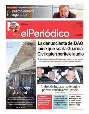 La portada de EL PERIÓDICO del 20 de febrero de 2026