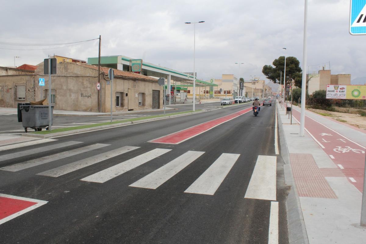 Finalizan las obras en la carretera N-325 en el acceso a Novelda desde Aspe.  ﻿