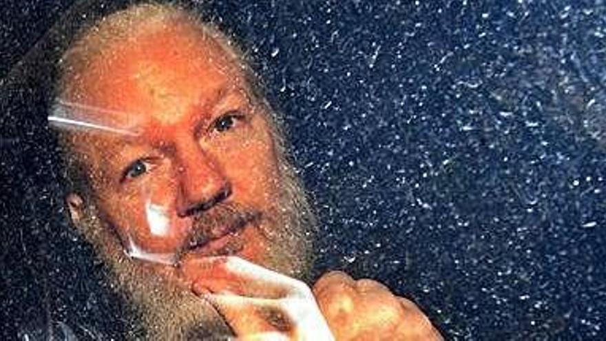 El fundador de Wikileaks, Julian Assange, durant la seva detenció a Londres