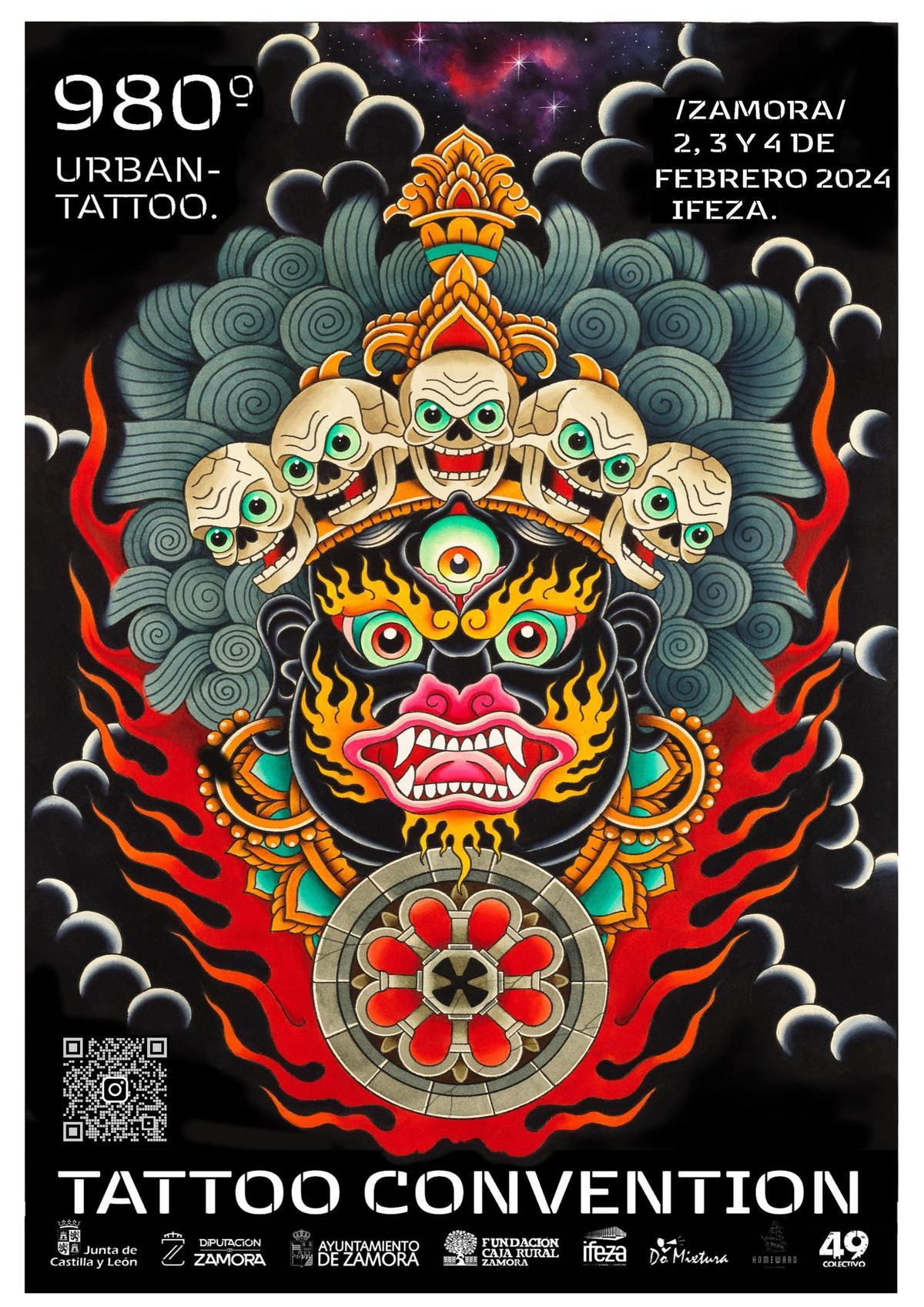 Cartel del festival 980 Urban Tattoo de tatuajes y arte urbano.