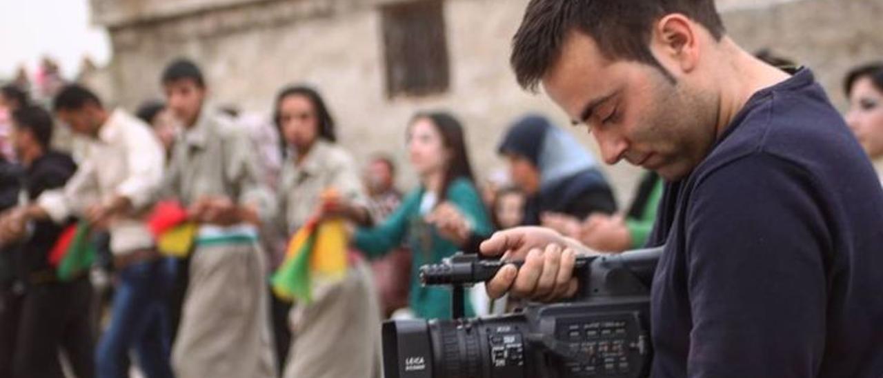 David Meseguer en el rodaje de &#039;La Revolución Silenciosa&#039; en Siria.