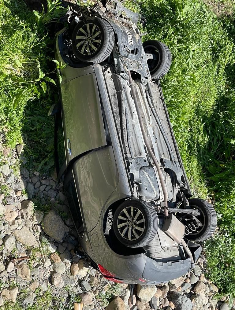 Estado del coche tras el accidente.