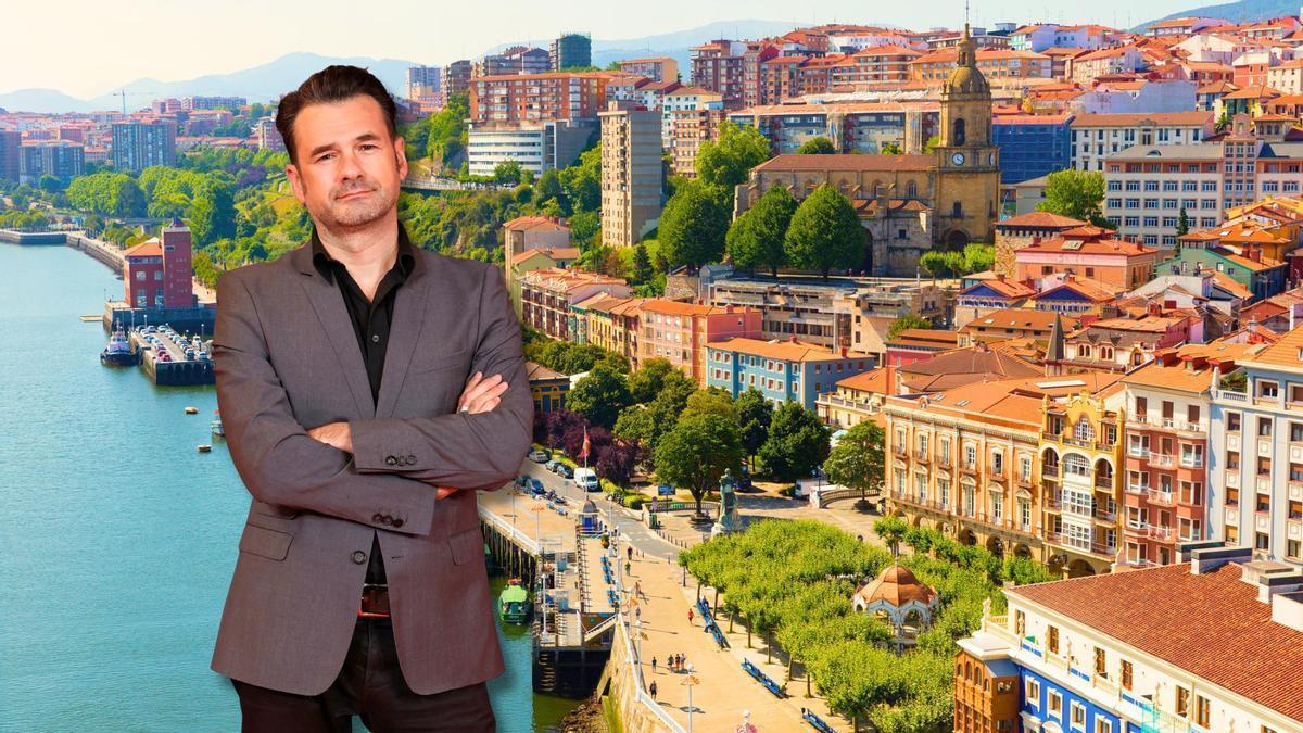 Panorámica de la villa vizcaína a orillas de la ría y su emblemático puente de hierro centenario