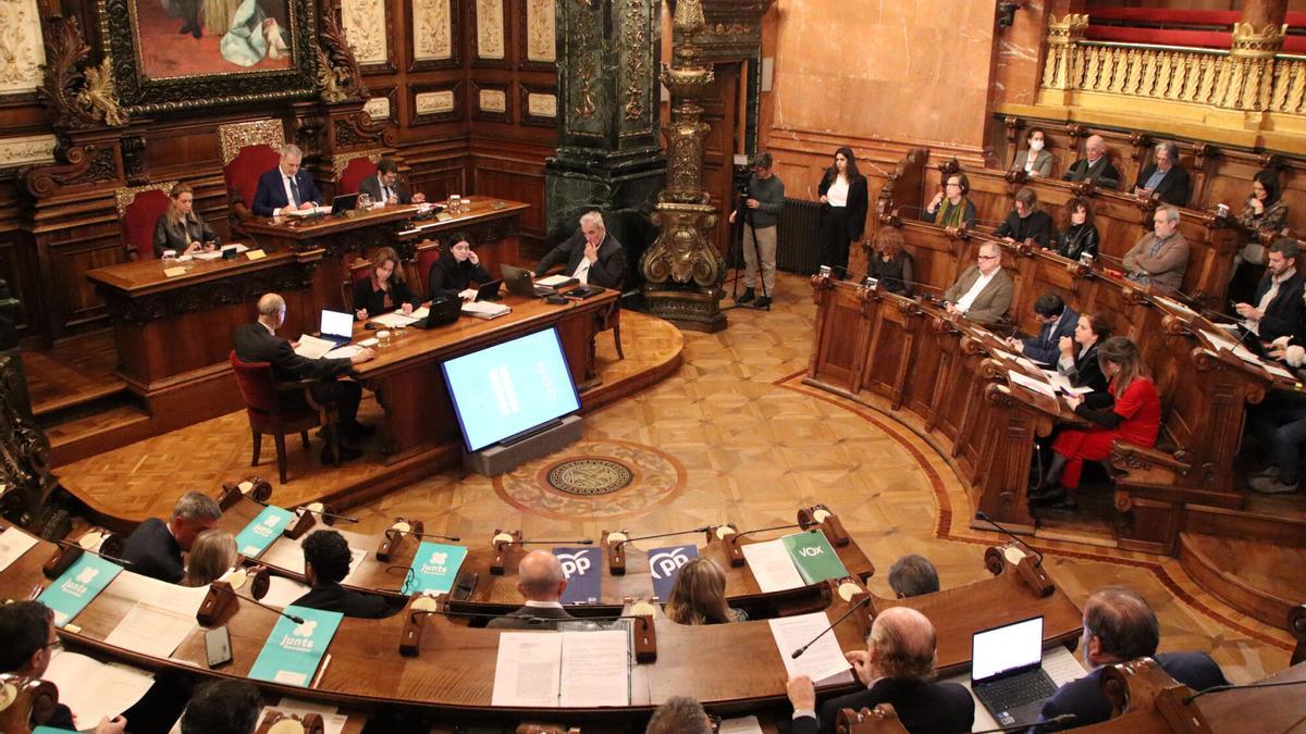 El pleno del Ayuntamiento de Barcelona.