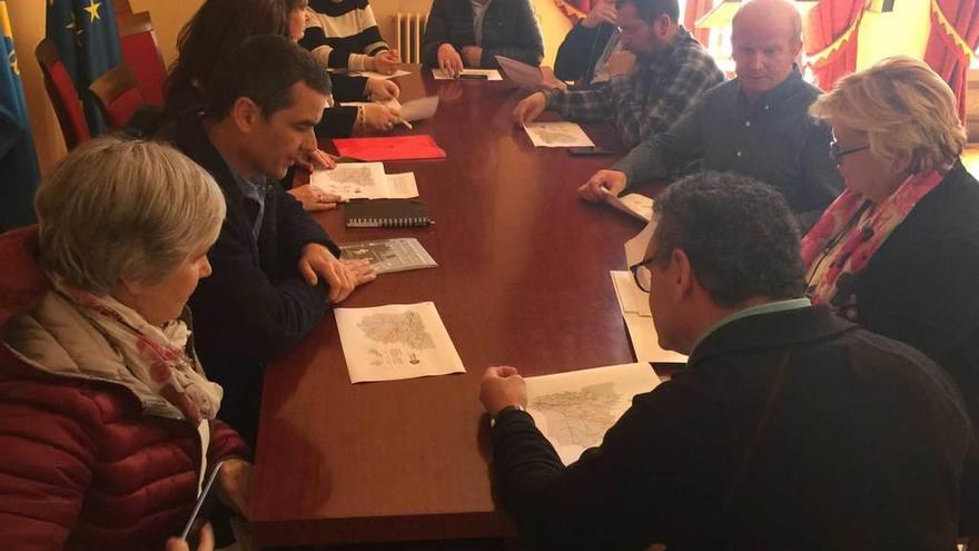 Los asistentes al encuentro, reunidos ayer en Ayuntamiento de Cangas de Onís.