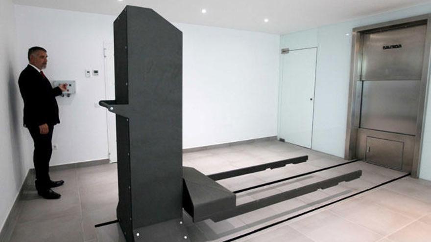 El horno crematorio en las instalaciones de Santa Eulària