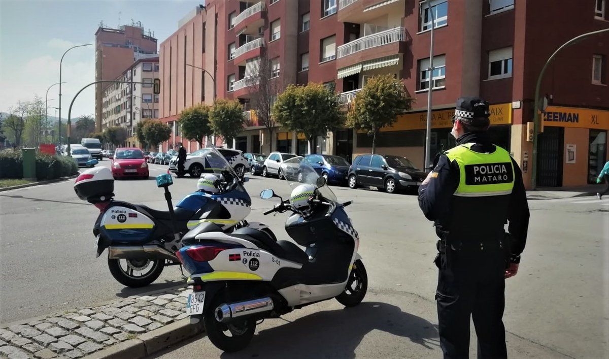Control de la Policia Local de Mataró.
