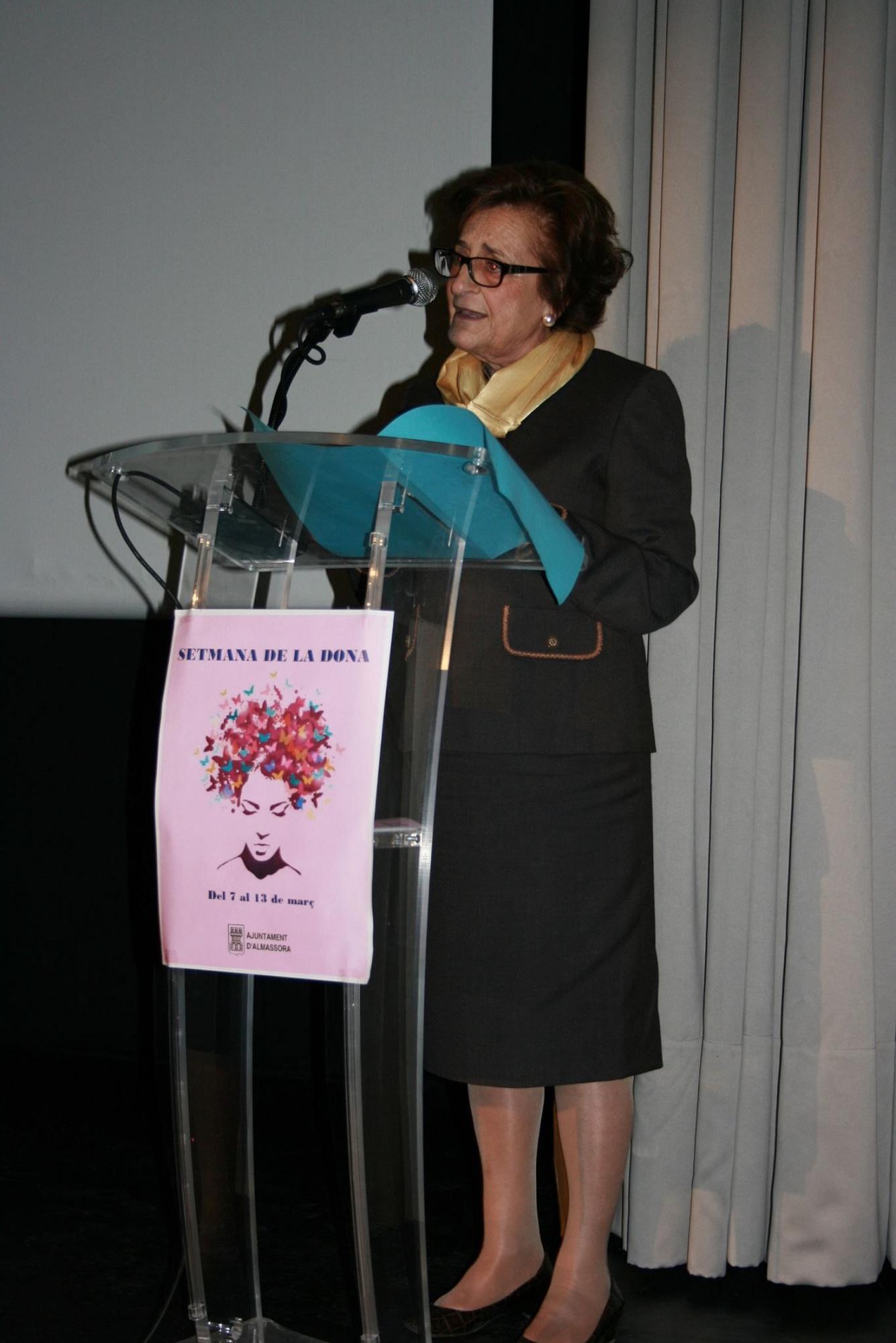 Martinavarro, durante su discurso después de recibir el premio Clara Campoamor Dones per la Igualtat en el año 2016.