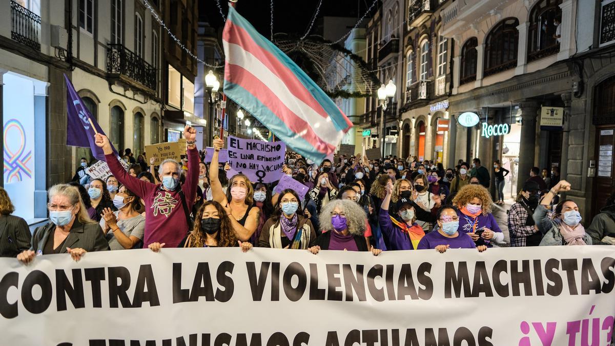 La manifestación del 25N el pasado 2021.