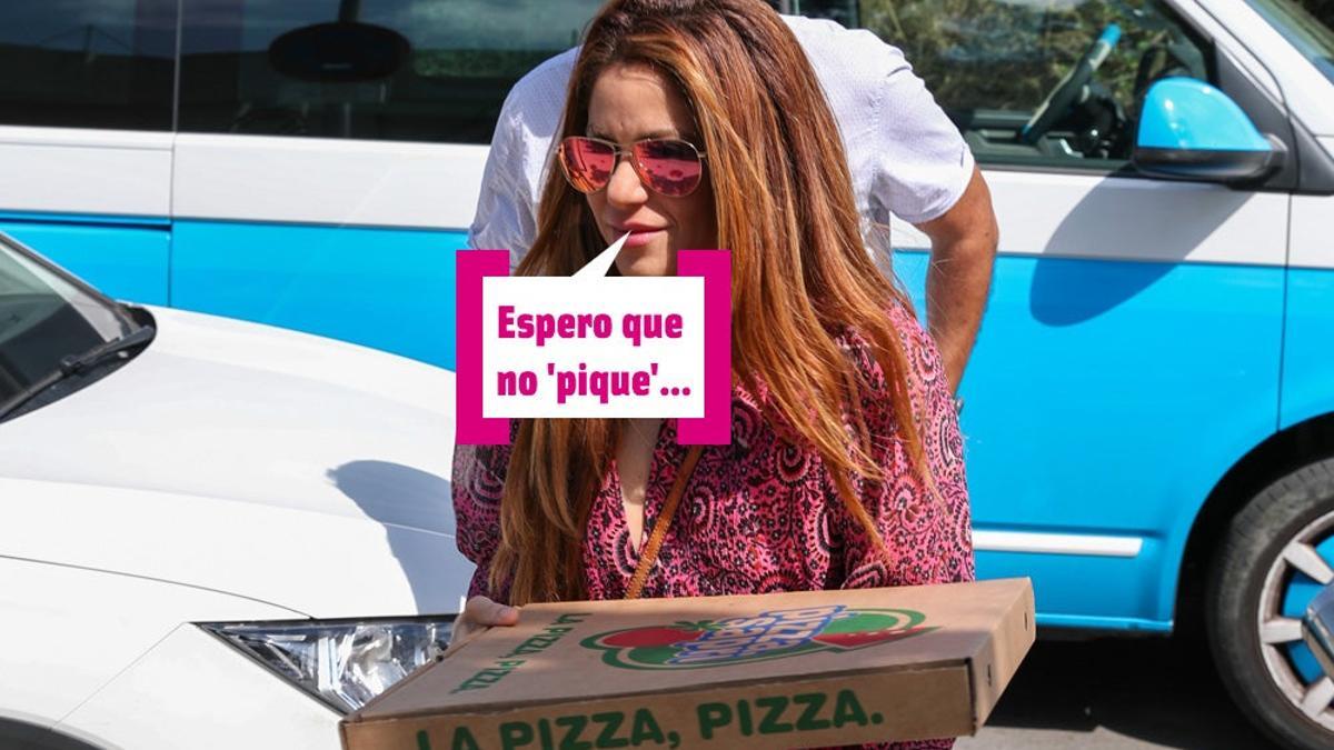 Shakira con pizza