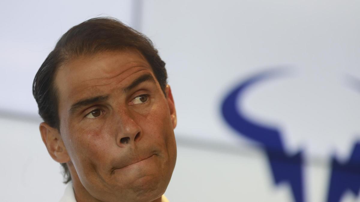 Rafa Nadal, este jueves, durante su rueda de prensa en Manacor.