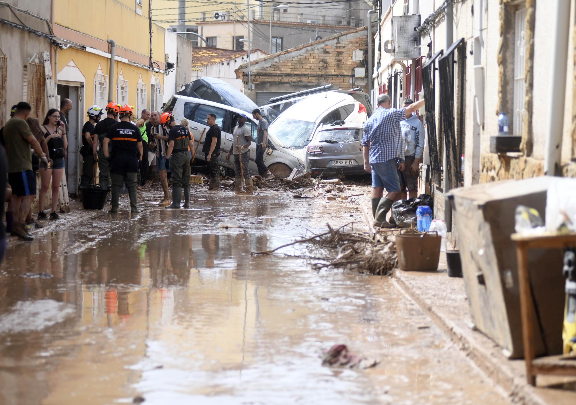 Los estragos del temporal en Javalí Viejo, en imágenes