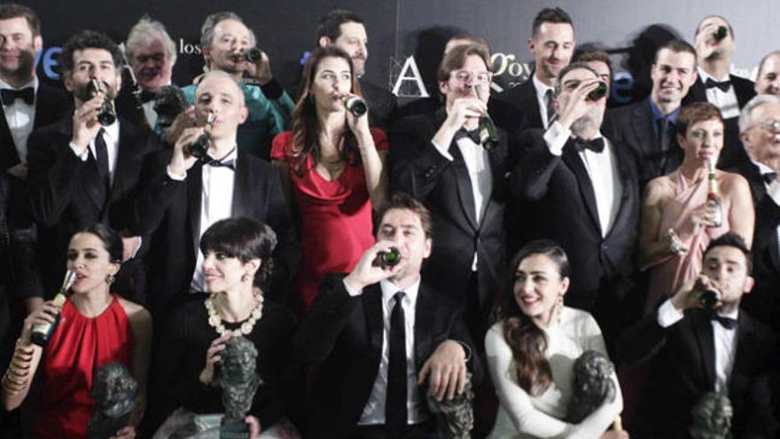 Los premiados de la gala de los Goya 2013.