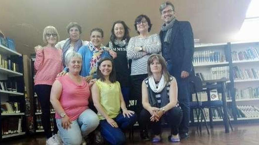 Integrantes del club de lectura carralés, el miércoles.