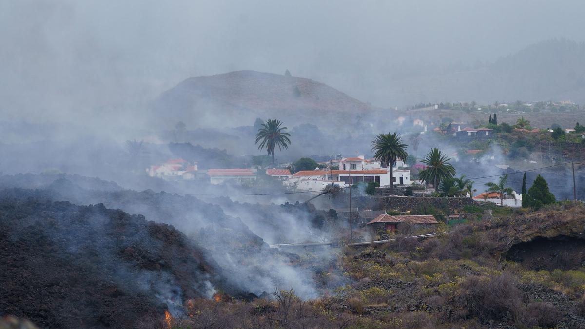 Imágenes aéreas del volcán de La Palma