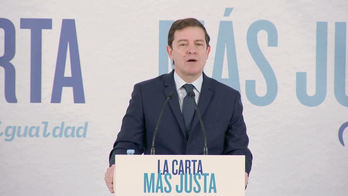 FINANCIACIÓN AUTONÓMICA | Mañueco llama a la unidad para defender una financiación justa para Castilla y León