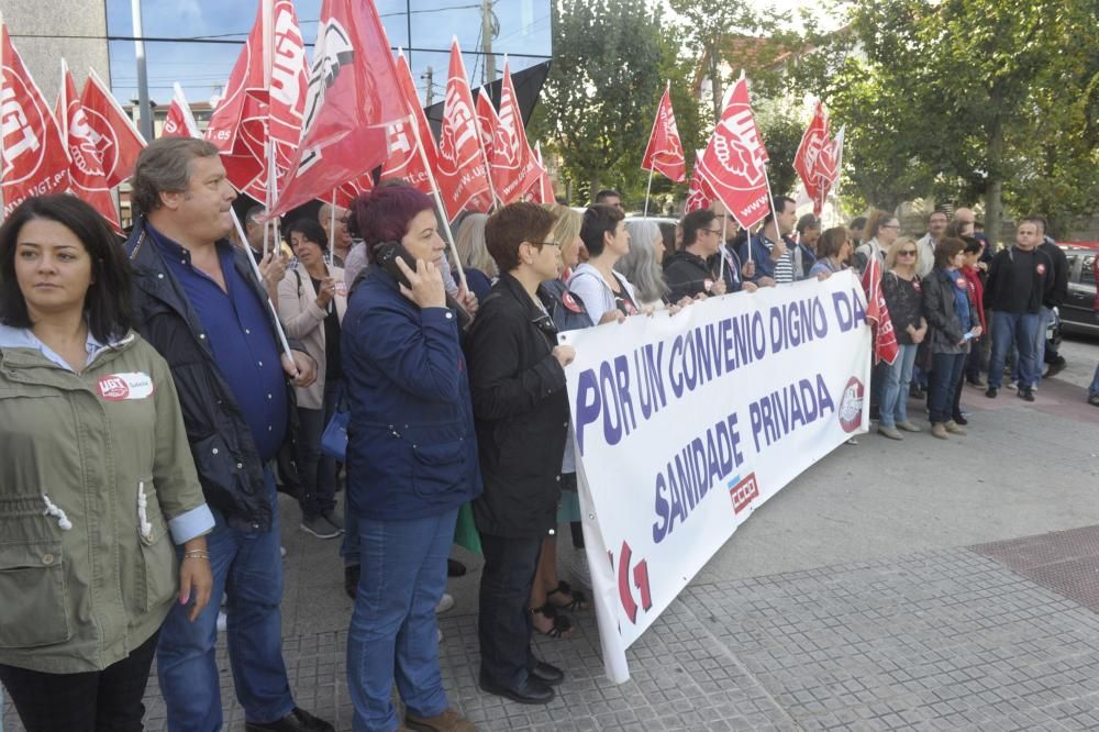 Protesta de trabajadores de la sanidad privada