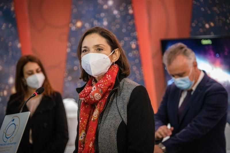 Visita de la ministra Reyes Maroto al centro de visitantes del Roque de Los Muchachos, en La Palma.