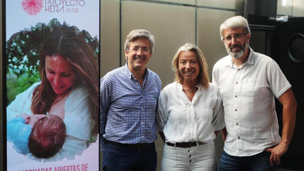 Juan de la Haba, Isabel Albás y Javier Cantero, en la presentación de las jornadas que habrá en el Teatro Góngora.