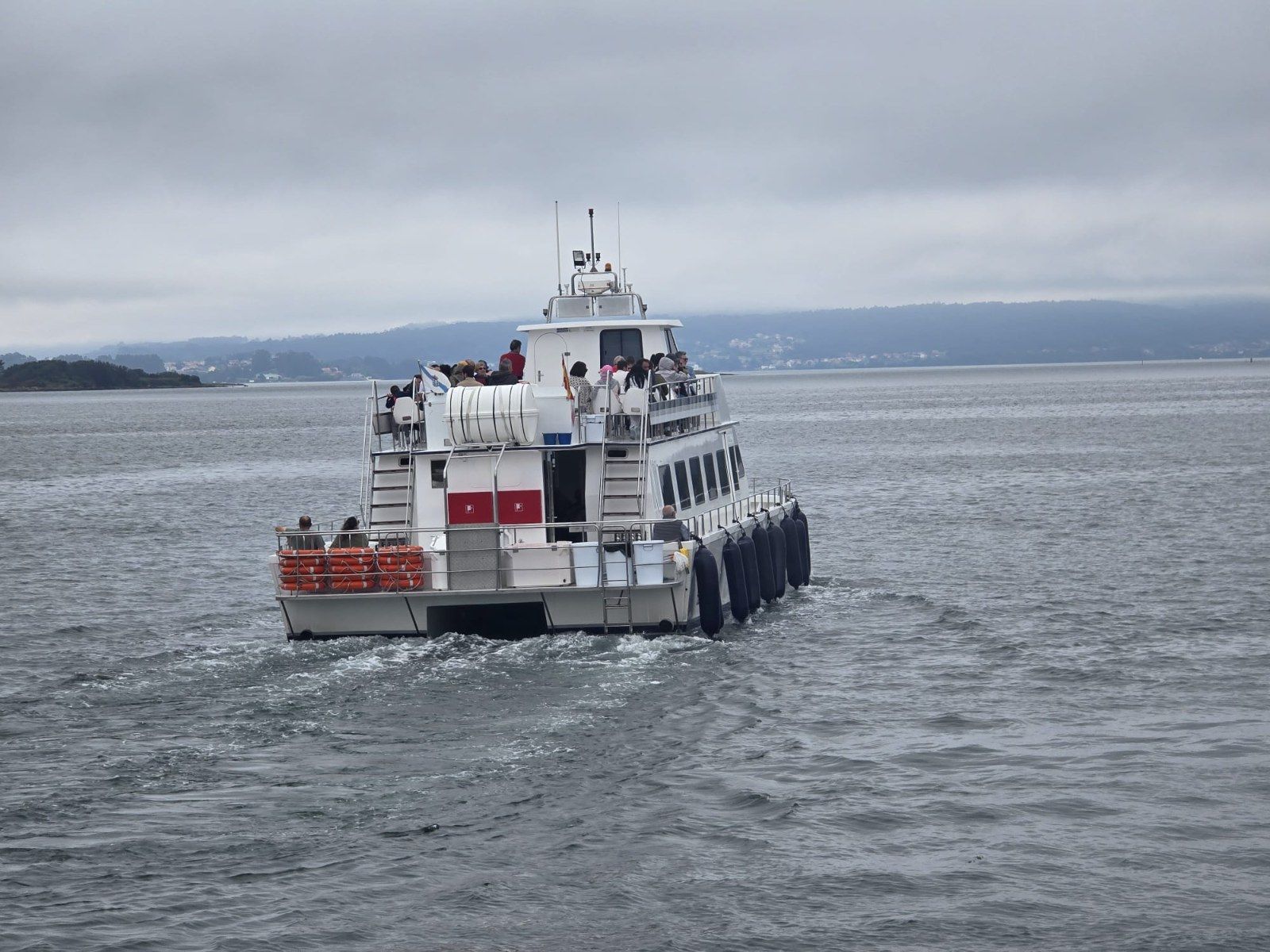 Participantes en el 39 remonte de la Ruta Xacobea do Mar de Arousa e Ulla, esta tarde.