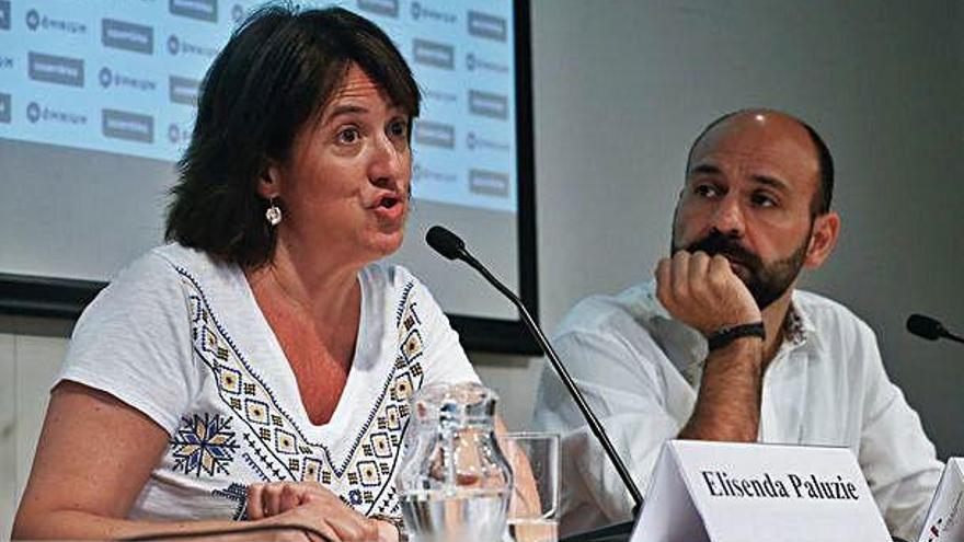 Elisenda Paluzie i Marcel Mauri, ahir, en una compareixença conjunta