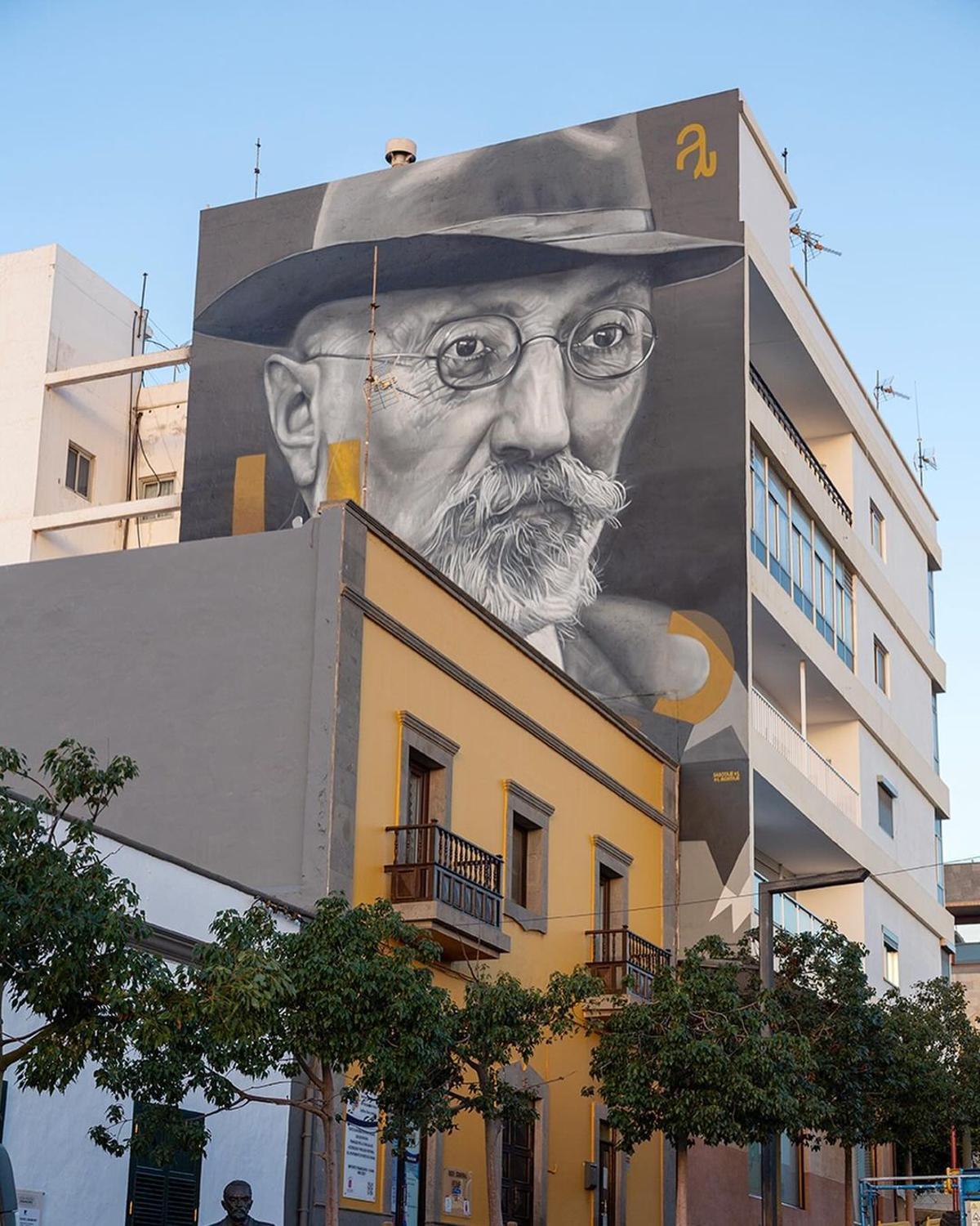 Mural de Unamuno en Puerto del Rosario