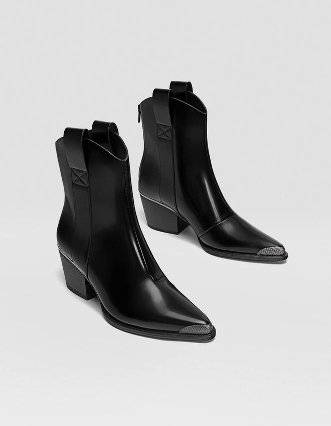 Botines cowboy negros de Stradivarius