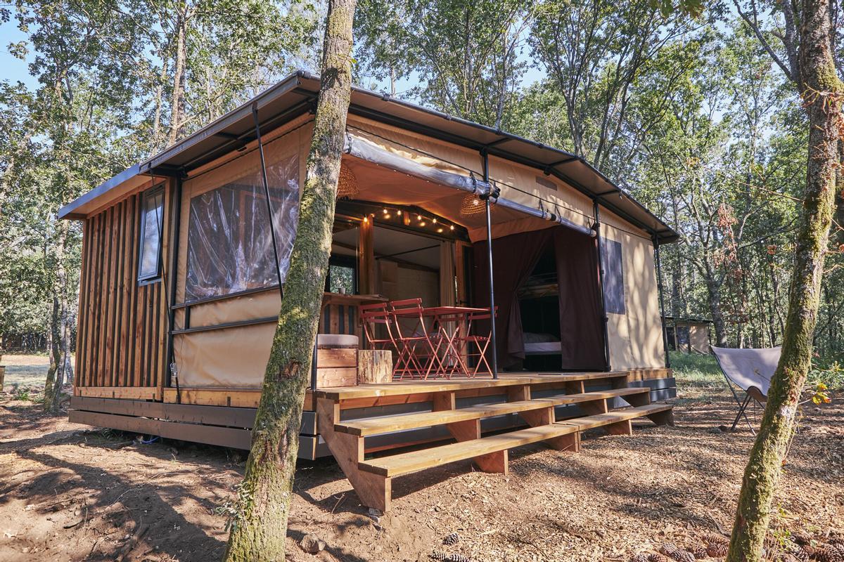 Una de las casitas del complejo.