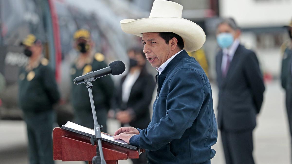 El presidente de Peru, Pedro Castillo.