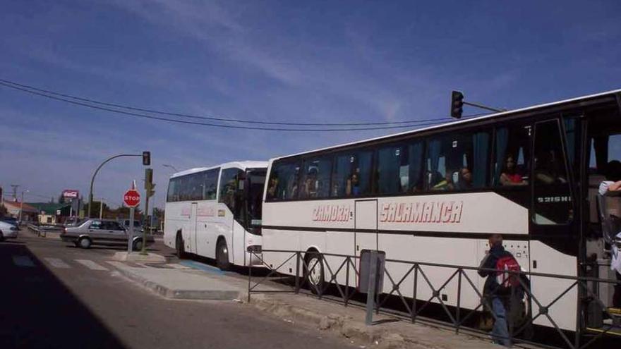 Un autobús que realiza las rutas escolares en la provincia de Zamora.