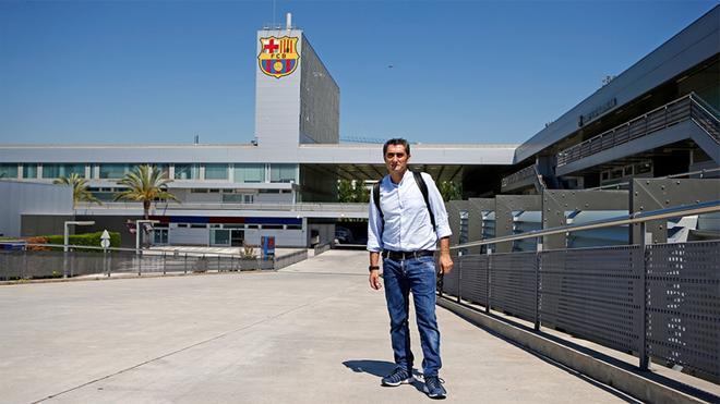 La visita de Valverde a la Ciutat Esportiva del Barça