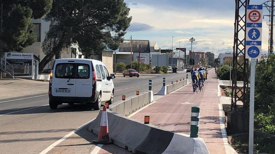 En marcha un nuevo carril para bicis entre la Vilavella y Nules