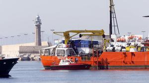 Llegada del ’Aquarius’ al puerto de València el pasado 17 de junio del 2018.