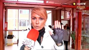 L’advocada Montse Suárez a Barcelona, el 9-N, en un moment del programa ’En la red’, de Cuatro.