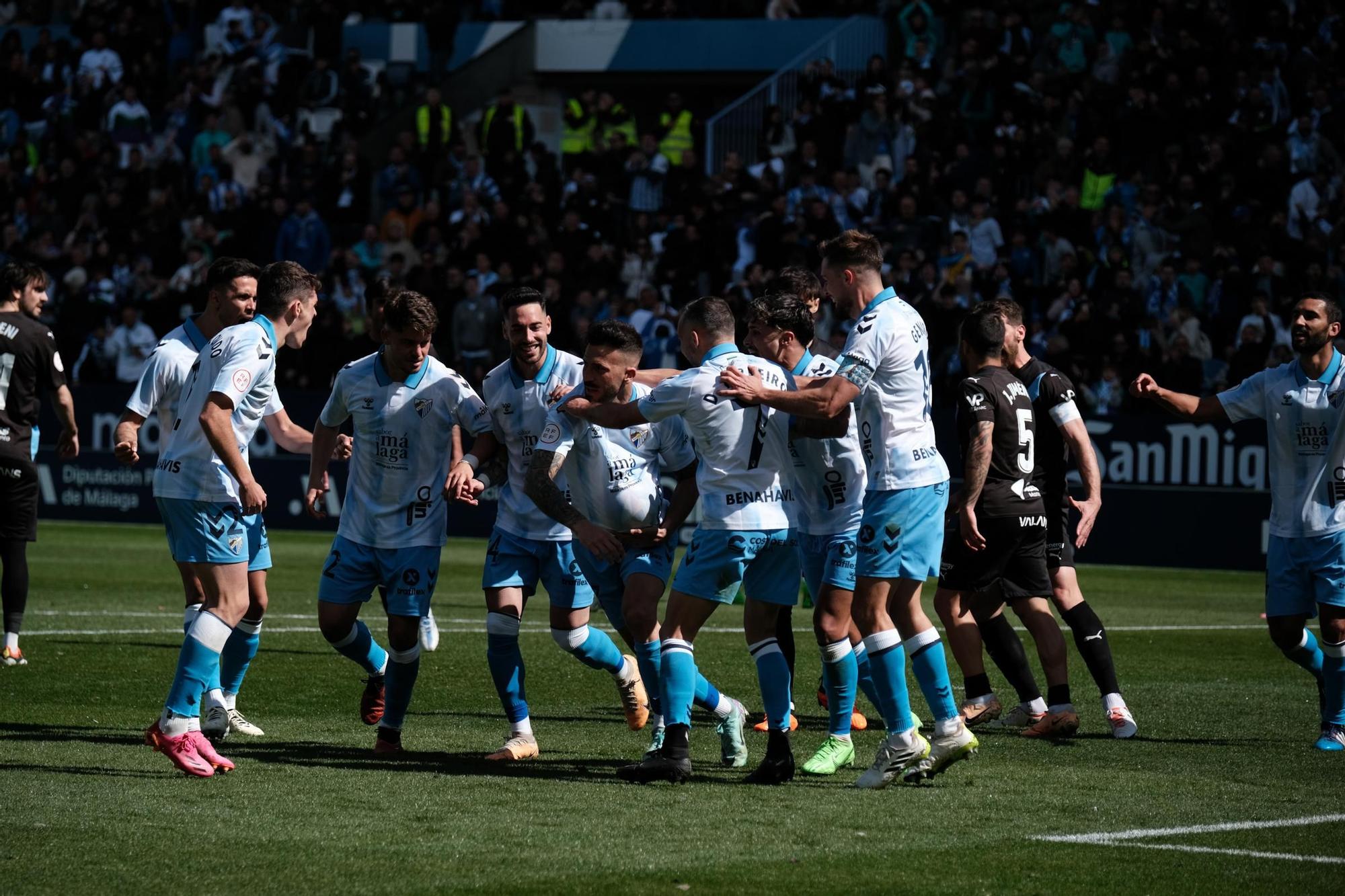 Una imagen del Málaga CF - UD Ibiza disputado en La Rosaleda.