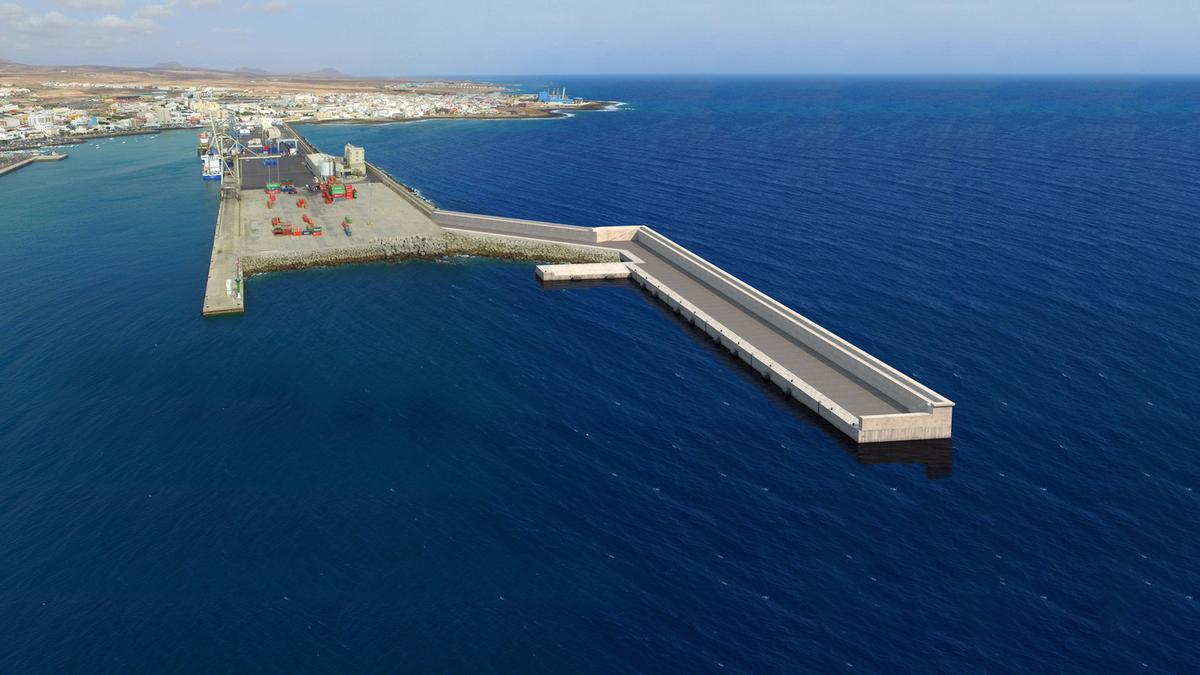 Puerto de Puerto del Rosario, en Fuerteventura.