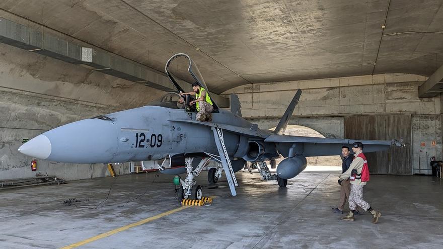 Seis cazas F-18 de la base de Torrejón han aterrizado en Palma para participar en el ejercicio